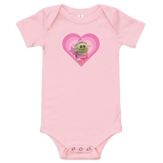 Princess Mona with Heart Baby Onesie